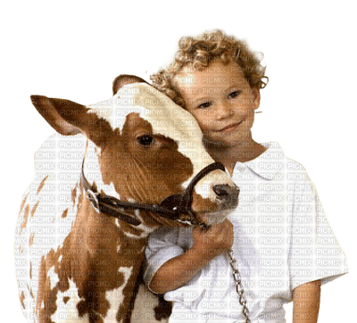 Kaz_Creations Baby Enfant Child Girl Boy Cow - PNG gratuit