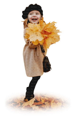 Kaz_Creations Child Girl Autumn - 免费PNG