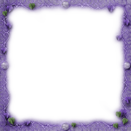 Green.Purple.White - Frame - By KittyKatLuv65 - PNG gratuit