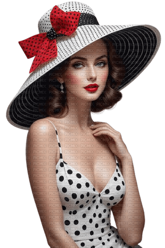 Mujer con sombrero - Rubicat - ücretsiz png