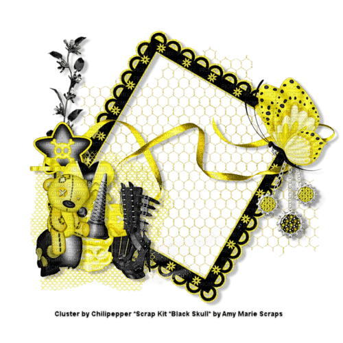 yellow/black emo cluster - 免费PNG