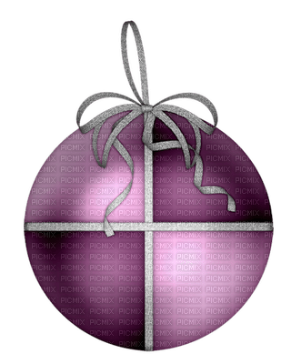 Kaz_Creations Deco Christmas Bauble Ornament Ribbons Colours - png ฟรี