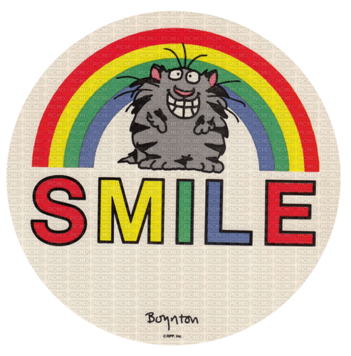 smile cat sticker - png ฟรี