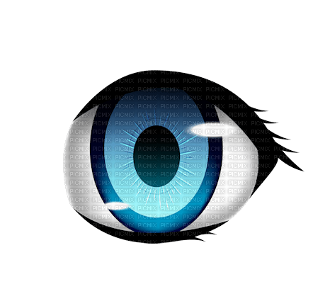 ♡§m3§♡ cartoon eye blue anime image png - 免费PNG
