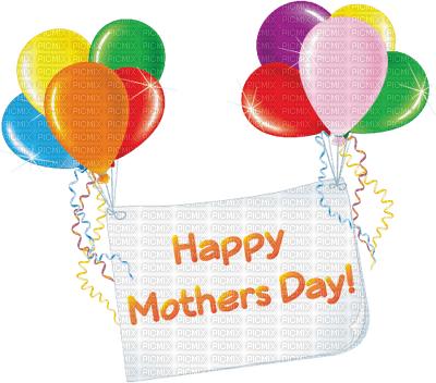 Kaz_Creations  Deco Text Happy Mothers Day Balloons - png ฟรี