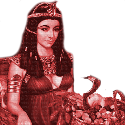 Y.A.M._Egypt Cleopatra red - nemokama png