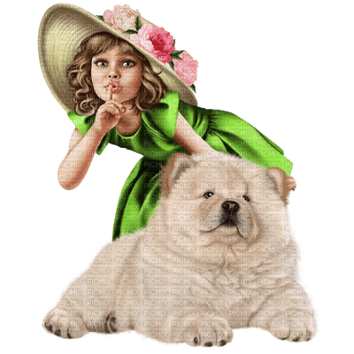 girl and dog---flicka och hund - besplatni png