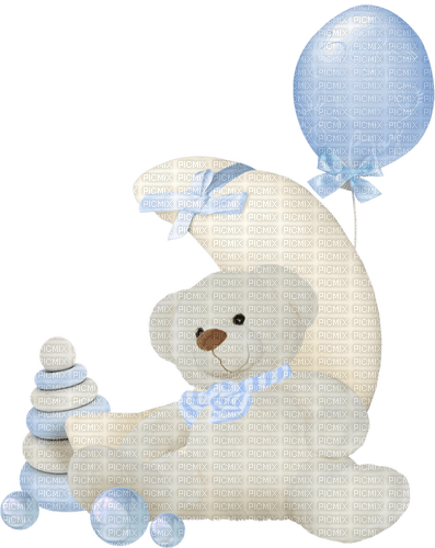 kikkapink deco moon teddy bear - zdarma png