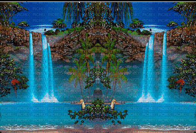 Wasserfall - GIF animé gratuit
