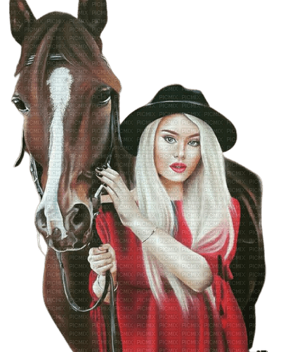 loly33 femme cheval - Free PNG