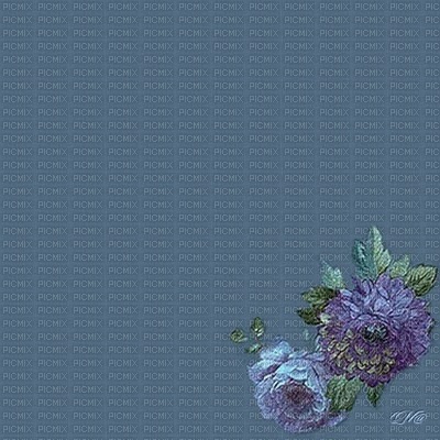 bg-blue-flowers - png ฟรี