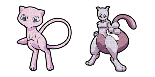 Pokemon Mew and MewTwo - png gratuito