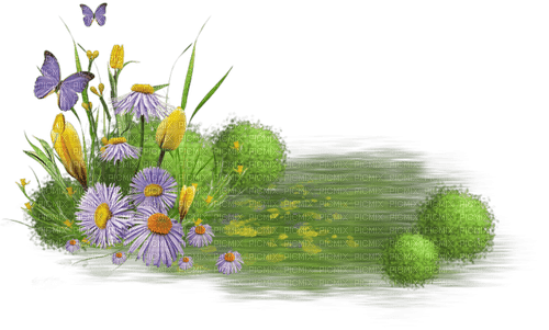 grass/flowers - ücretsiz png