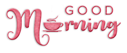 soave text good morning pink - PNG gratuit