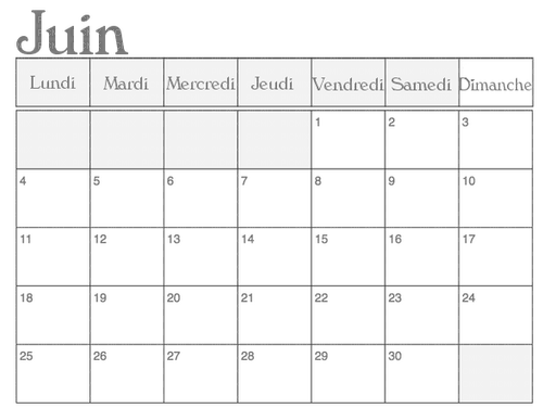 loly33 calendrier juin - 免费PNG
