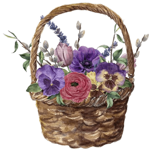 Blumen, Korb, flowers - безплатен png