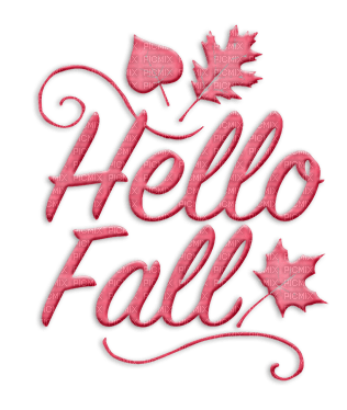 soave text autumn hello fall deco pink - png gratis