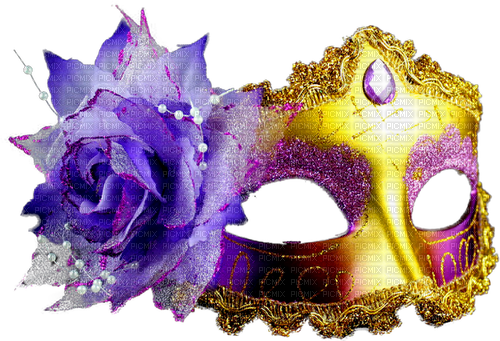 Mask.Gold.Purple - ingyenes png