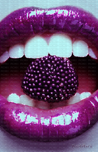Purple Lips - Free animated GIF