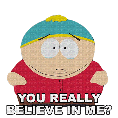 Believe Eric Cartman - Бесплатный анимированный гифка