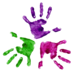 Kaz_Creations Childrens Hands Colours - Nemokamas animacinis gif