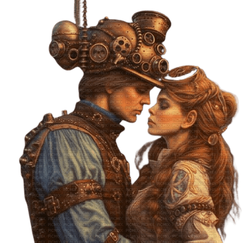 loly33  couple steampunk - darmowe png