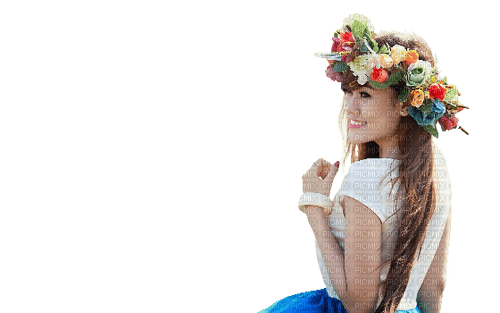 woman crown flowers spring dolceluna - PNG gratuit