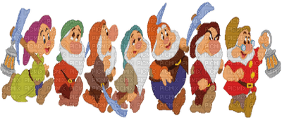 the seven dwarfs snow white - Free PNG