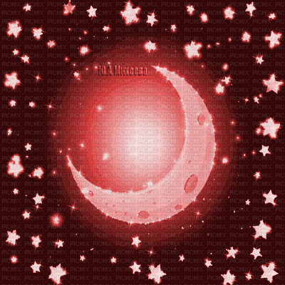 Y.A.M._Fantasy night stars moon red - Gratis geanimeerde GIF