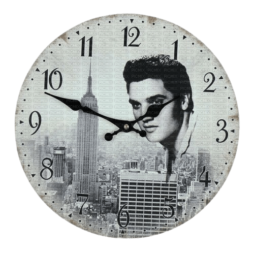 Kaz_Creations Elvis-Clock - ücretsiz png