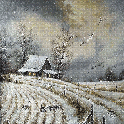kikkapink background winter painting pastel - Бесплатный анимированный гифка