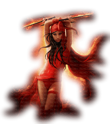 Kaz_Creations Fire Flames Deco Woman Femme - bezmaksas png