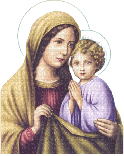 La Vierge Marie et l'enfant Jésus - zdarma png