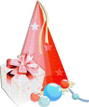 soave deco birthday hat gift box teal orange - png gratis