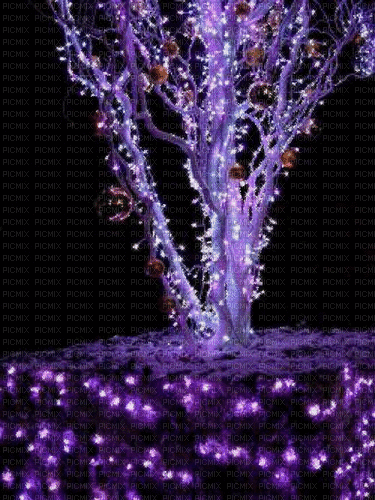 maj gif arbre lumineux - GIF เคลื่อนไหวฟรี