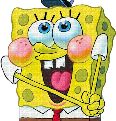 Sponge Bob Excited - Free PNG