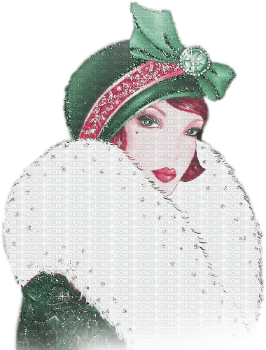 soave woman vintage winter christmas art deco - bezmaksas png