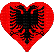 albanian heart - Ilmainen animoitu GIF