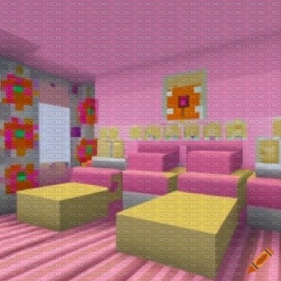 Pink Minecraft Bedroom - zdarma png