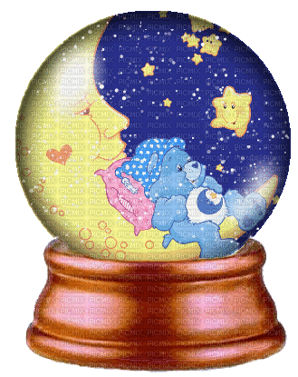 care bears snow globe - 無料のアニメーション GIF