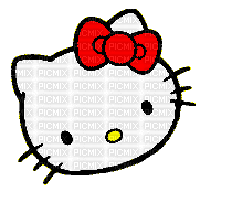Tête Hello Kitty - GIF animado gratis