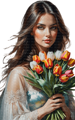loly33 femme tulipe - png gratis