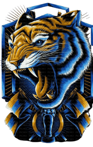 maj tigre coloré - бесплатно png