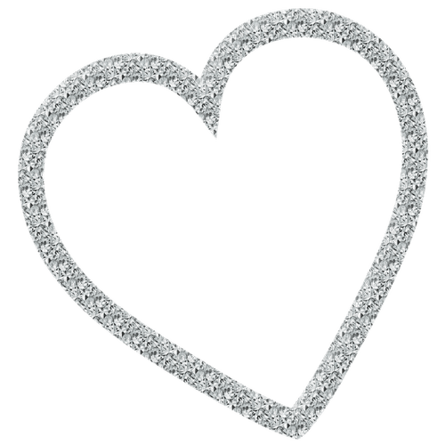 Frame heart sylver - nemokama png