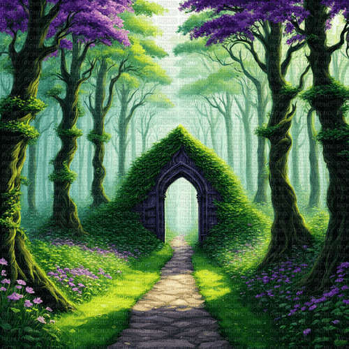 st patrick day background forest fantasy - PNG gratuit