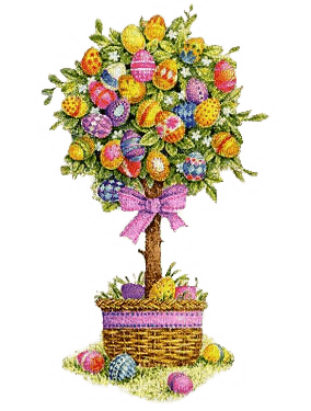 Ostern, Eier, Baum - nemokama png