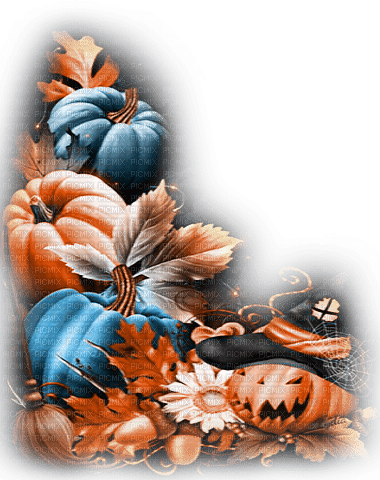 soave deco halloween pumpkin corner autumn - 免费PNG
