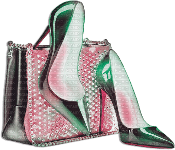 soave deco fashion shoe bag pink green - zadarmo png