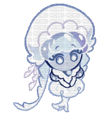 frilled jellyfish cookie stare - Бесплатный анимированный гифка