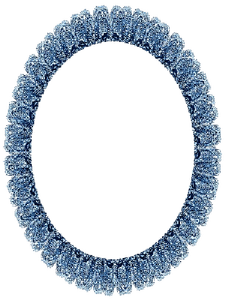 oval blue frame - ücretsiz png